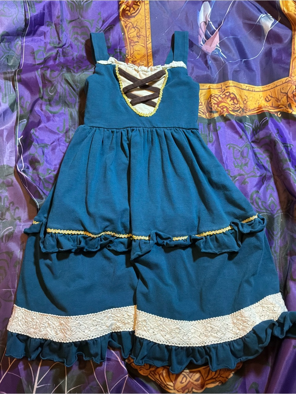 Only little once brave Merida inspired princess twirl dress size 7